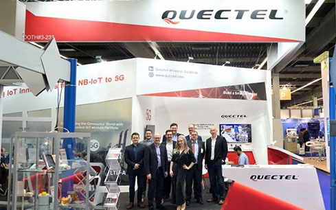Quectel team by stand at Embedded World 2020 in Nuremberg