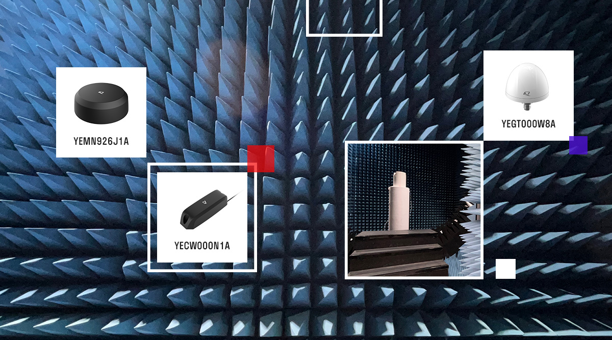 squares with images of YEMN926J1A, YECW000N1A, anf YEGT000W8A on top of spiked background