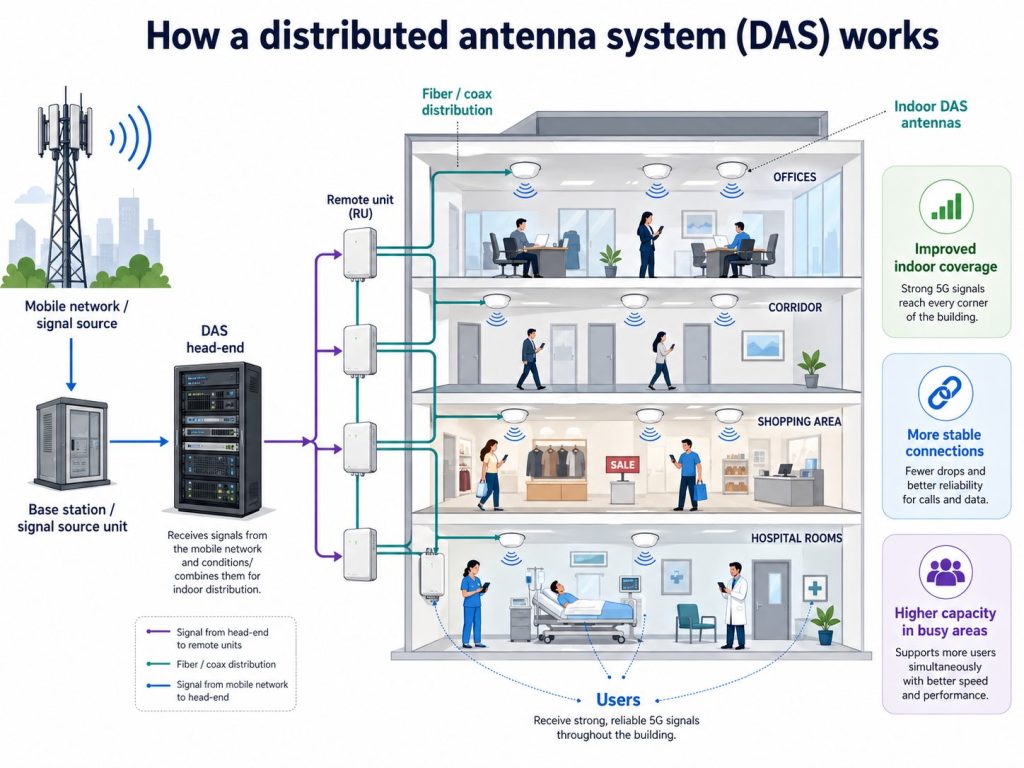 Diagram showing DAS antennas